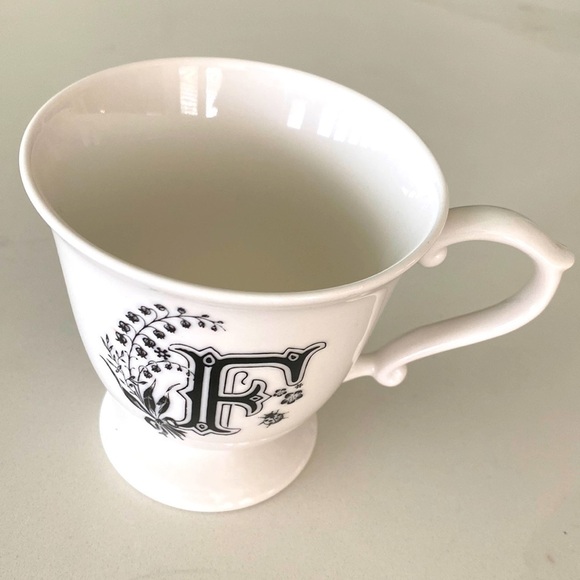 Anthropologie Missus Monogram Initial F Coffee Tea Mug Cup - Picture 3 of 6